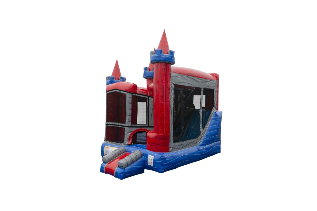 Bounce House Combo, an InflataFun VI bouncy castle with slide rental for kids' birthday party events in Nanaimo, Victoria, Duncan, Parksville, the Comox Valley and across Vancouver Island